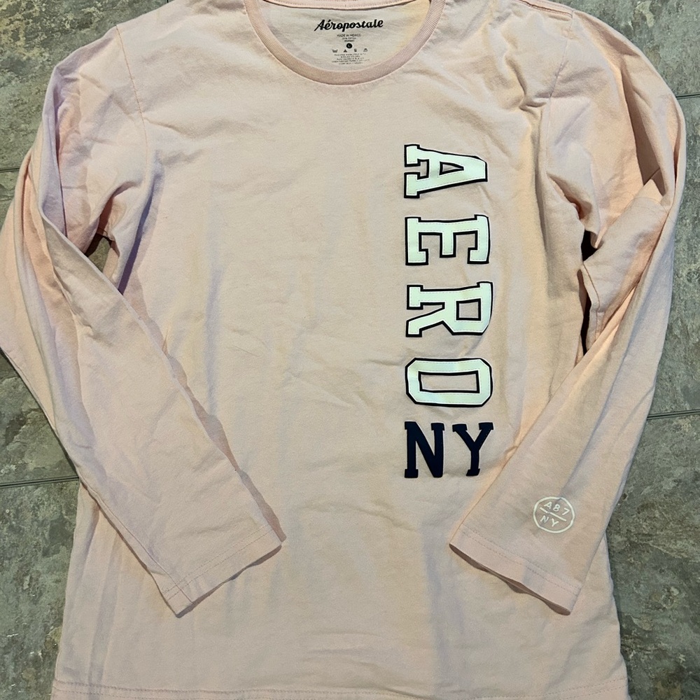 Aero NY Pink Long Sleeve Fashion T-shirt Women’s Size L